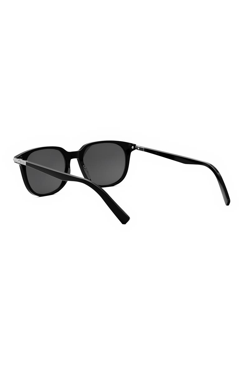 'DiorBlackSuit S12I 52mm Oval Sunglasses, Alternate, color, SHINY BLACK / SMOKE