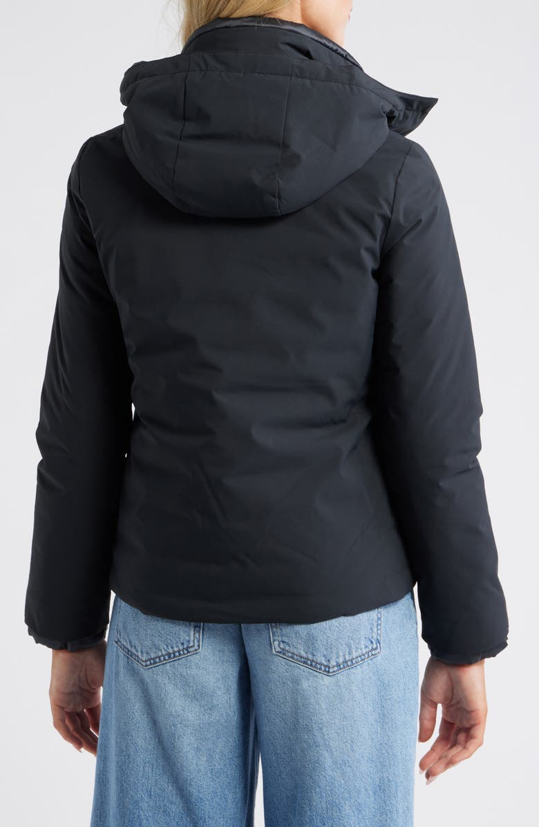 Save The Duck Elaine Waterproof Hooded Jacket, Alternate, color, Black