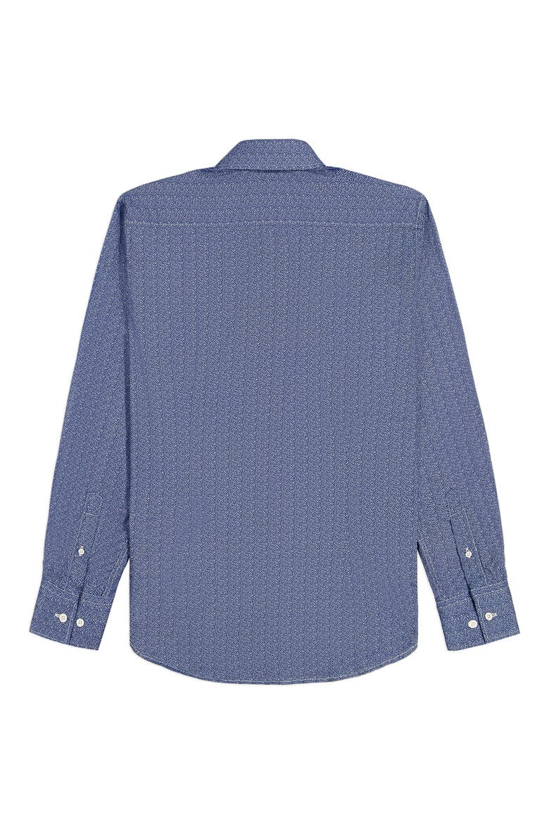 Tadlow Micro Cotton Button-Up Shirt, Alternate, color, BLUE