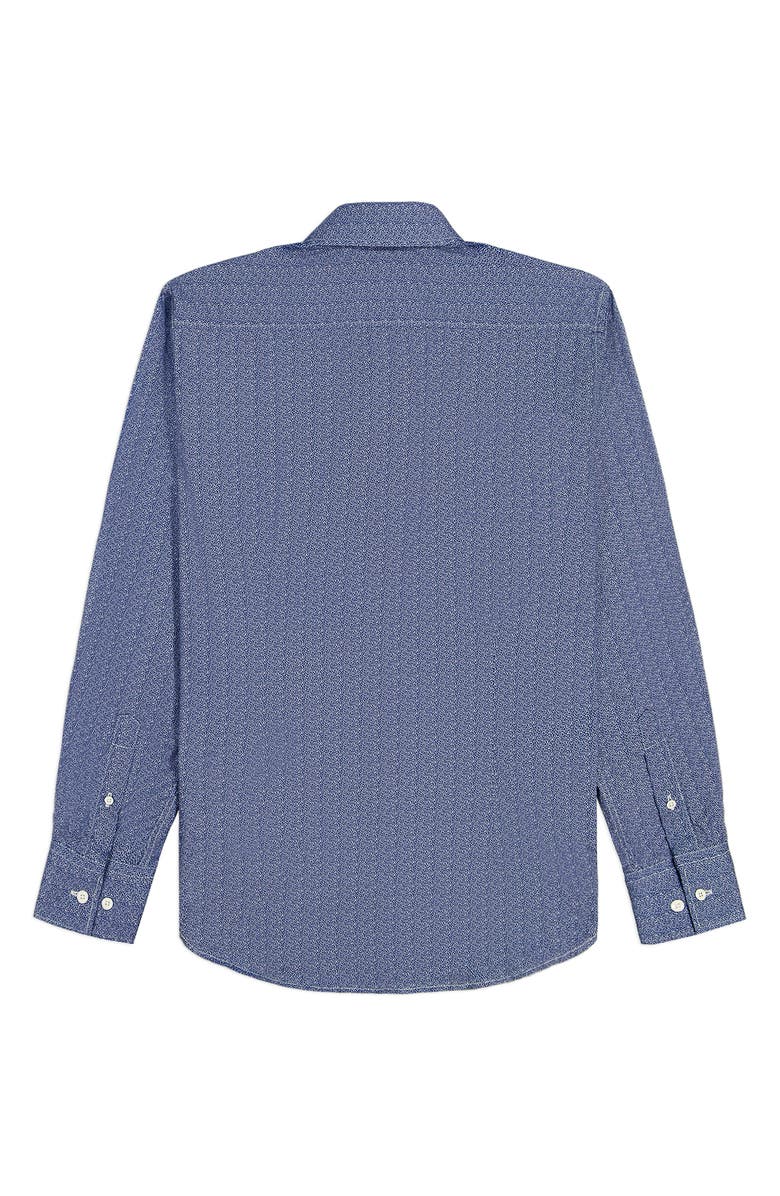 Robert Graham Tadlow Micro Cotton Button-Up Shirt, Alternate, color, Blue