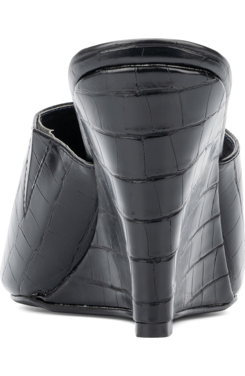 Fashion to Figure Raina Croc Embossed Wedge Sandal - Wide Width, Alternate, color,