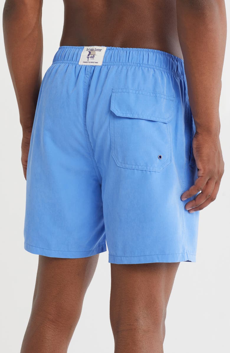 Vintage Summer Volley Swim Trunks, Alternate, color, Blue