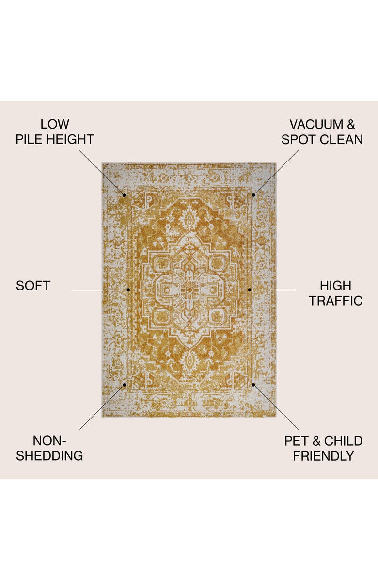 JONATHAN Y Audrey Bohemian Ornate Medallion Area Rug, Alternate, color, Orange/White