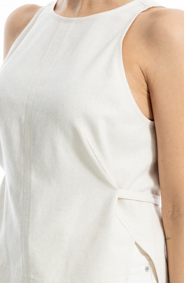 MAX STUDIO Tie Back Tank, Alternate, color, Natural