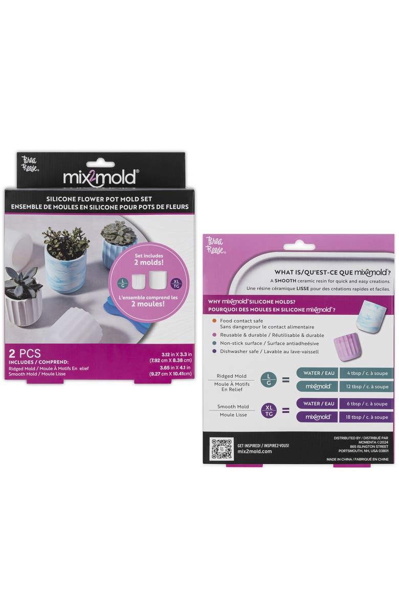 Brea Reese Mix2Mold Planter Molds Value Set 2Pc, Alternate, color, Multicolored