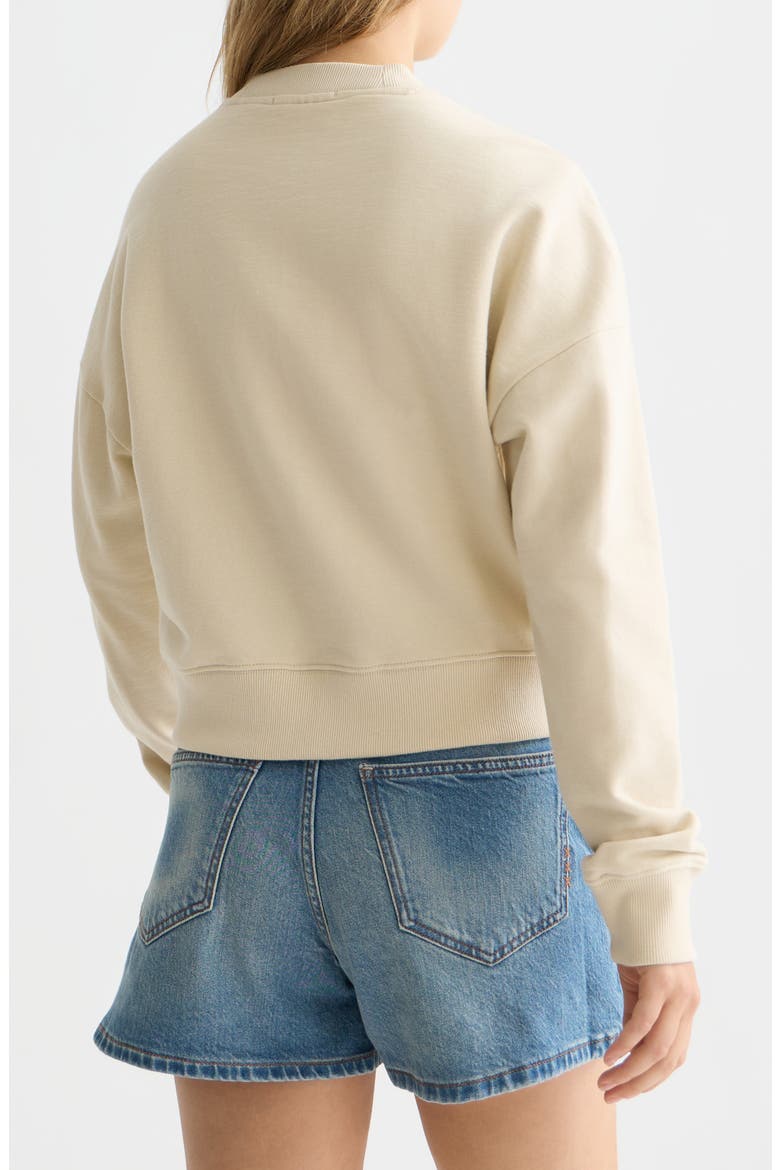 Artwork Embroidered Cotton Sweatshirt, Alternate, color, FOG