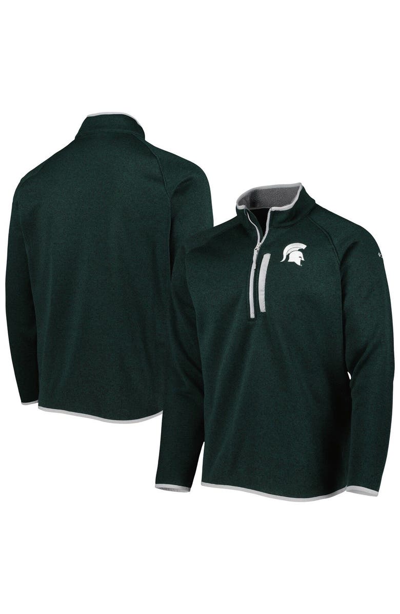 Columbia Men's Columbia Green Michigan State Spartans Canyon Point Omni-Shield Raglan Half-Zip Pullover Top, Main, color, 