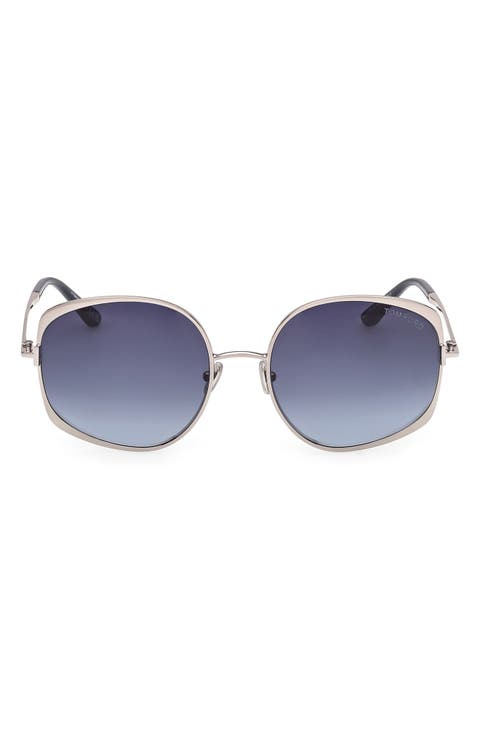 Abbey 58mm Round Sunglasses
