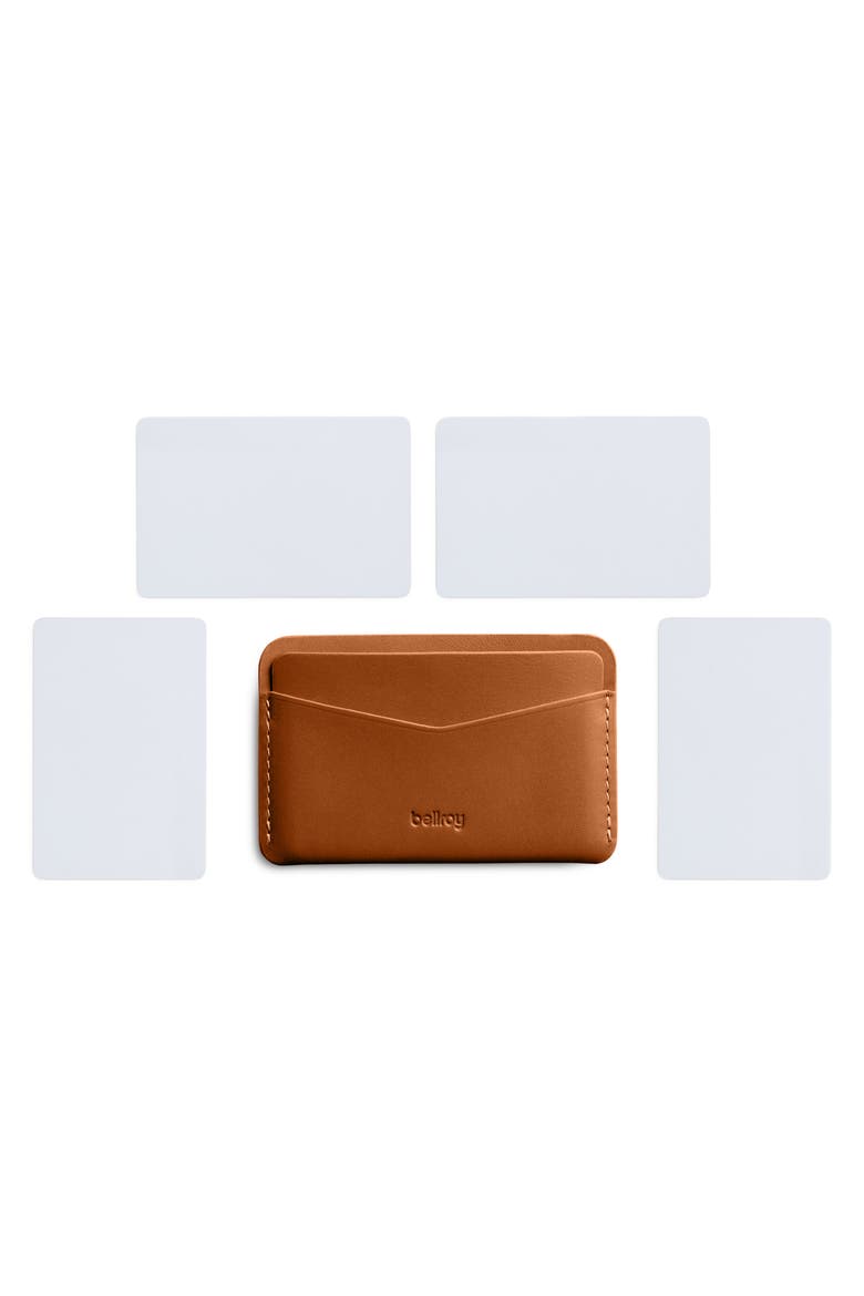Leather RFID Card Case, Alternate, color, CARAMEL