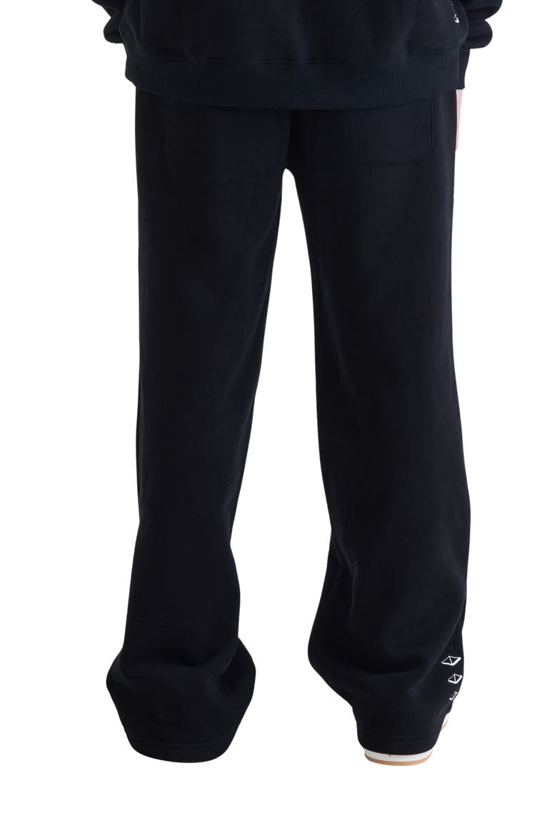 Us Against Time Fleece Track Pants, Alternate, color, BLACK