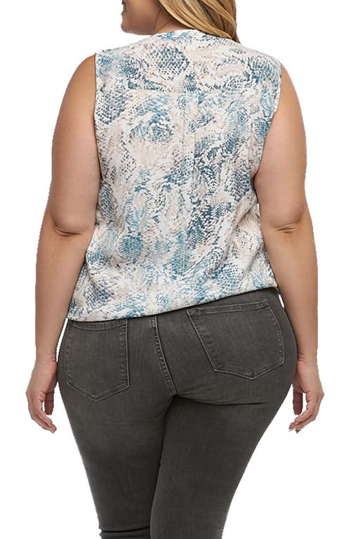 Tart Liya Print Tie Hem Top In Desert Python