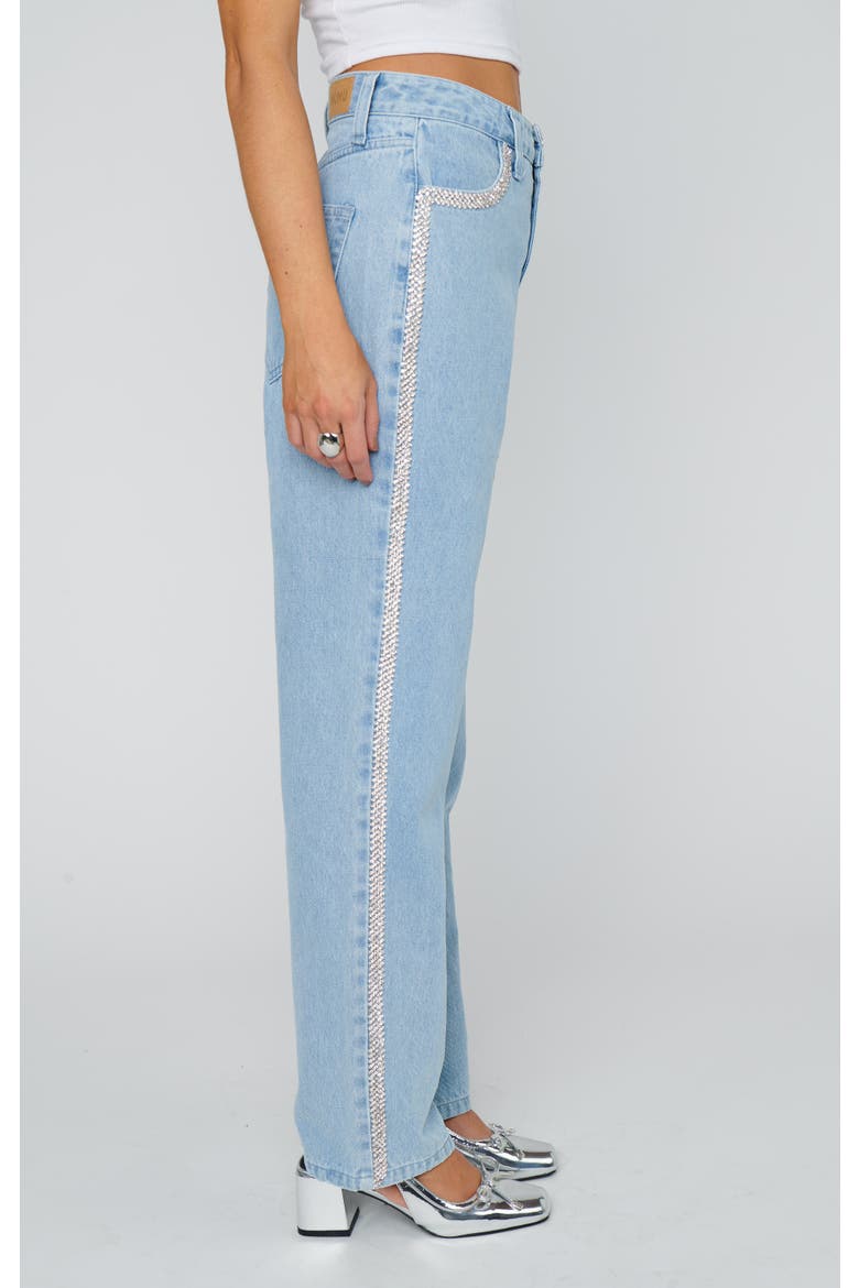 Icon Jeans, Main, color, Indigo with Rhinestone Trim