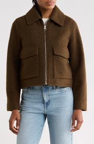 Lucky Brand Zip Front Cropped Jacket