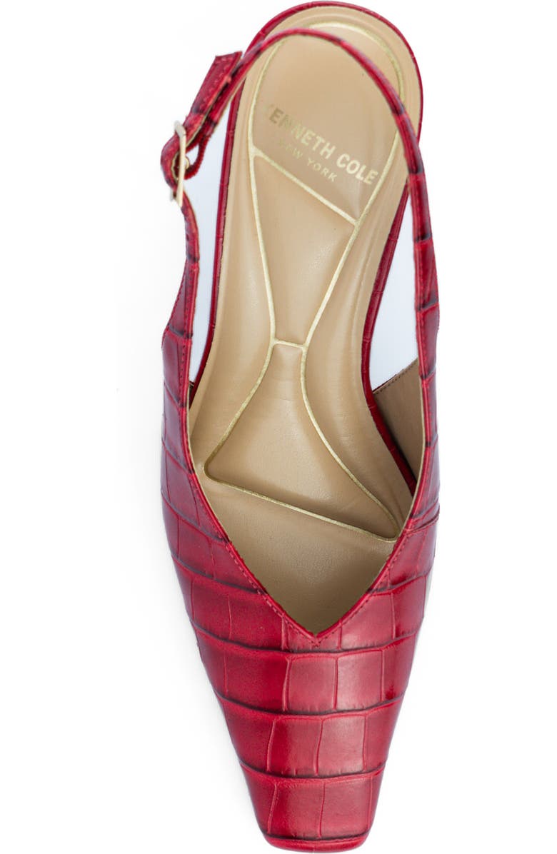 Kenneth Cole Meilani Slingback Pump, Alternate, color, Cherry Croco