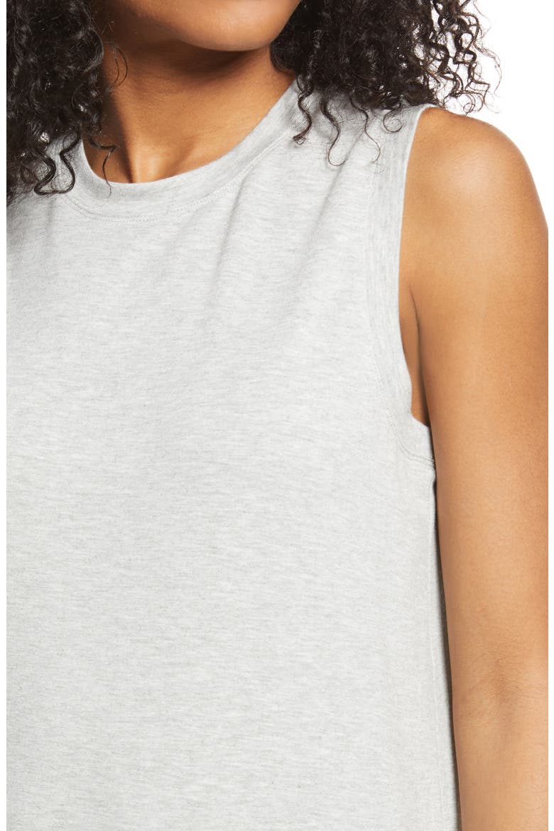 French Terry Tank Dress, Alternate, color, GREY LIGHT HEATHER
