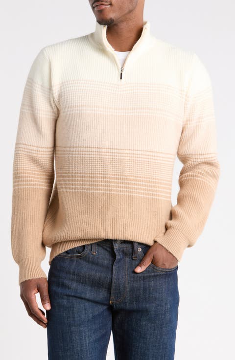 Mock Neck Quarter Zip Sweater