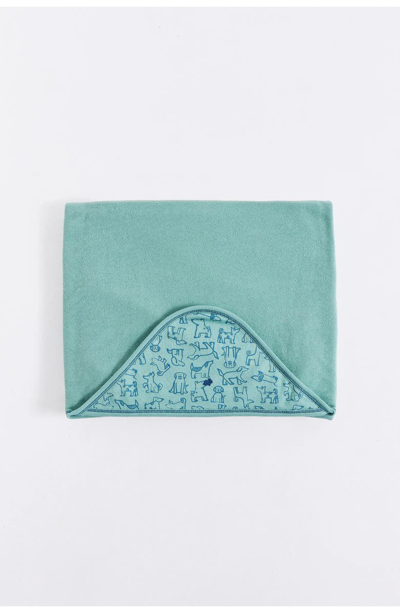 Babycottons Felix Large Hooded Towel, Main, color, Green