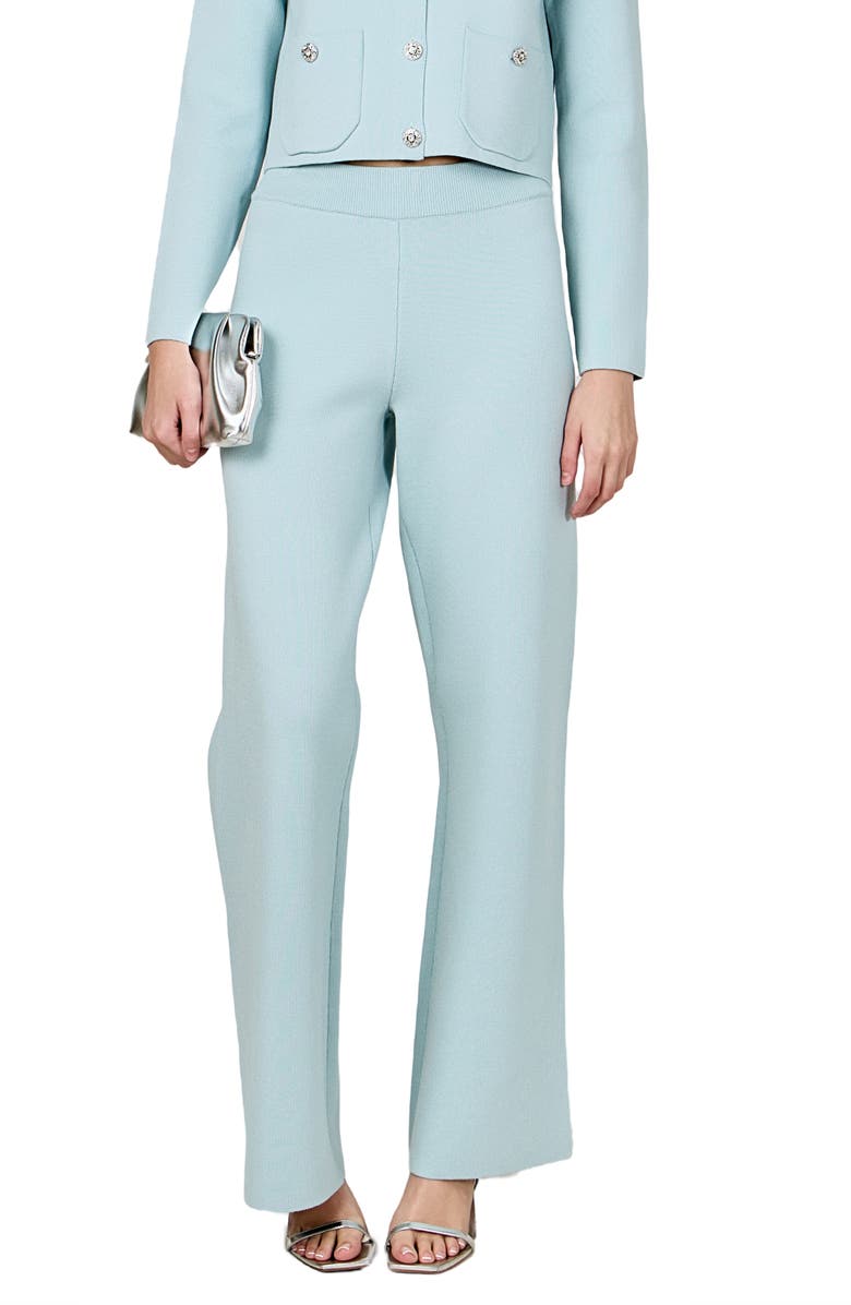 Endless Rose Relax Fit Sweater Pants, Main, color, Powder Blue