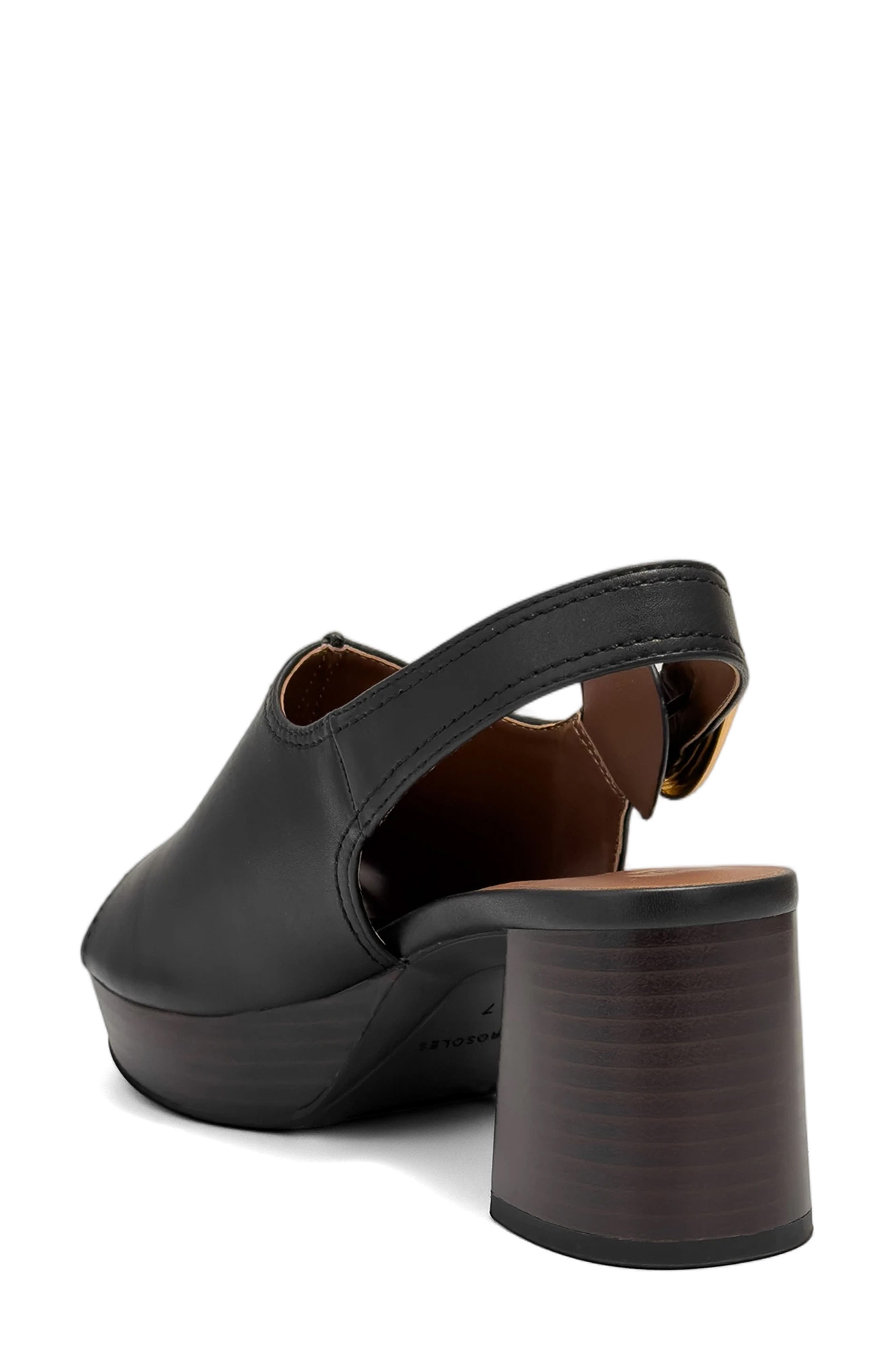 Aerosoles Chancey Platform Sandal, Alternate, color, Black Faux Leather