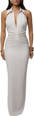 JLUXLABEL Form Halter Maxi Dress
