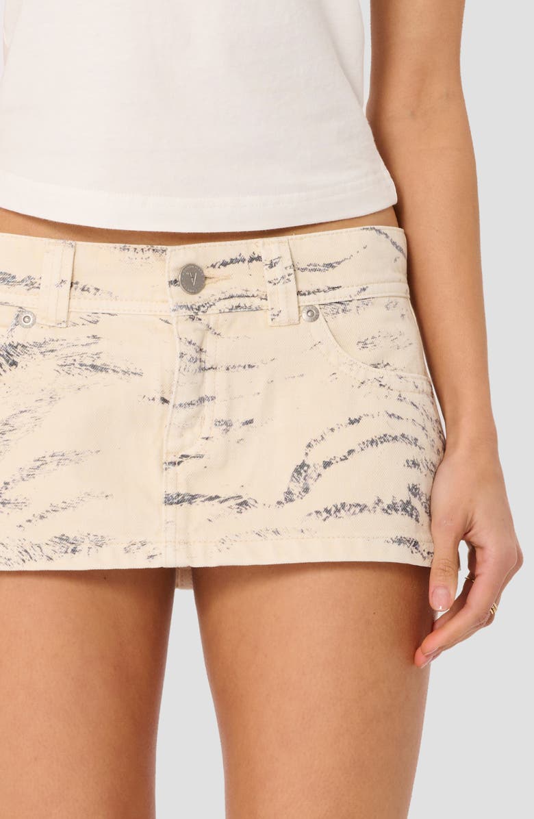 ABRAND Valentina Recycled Cotton Blend Denim Miniskirt, Alternate, color, 