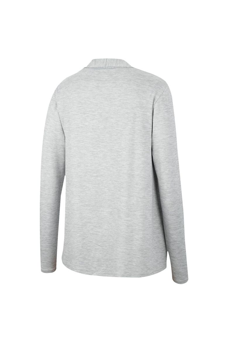 Women's Colosseum Heathered Gray Iowa Hawkeyes Charlton Open Cardigan, Alternate, color, Heather Gray