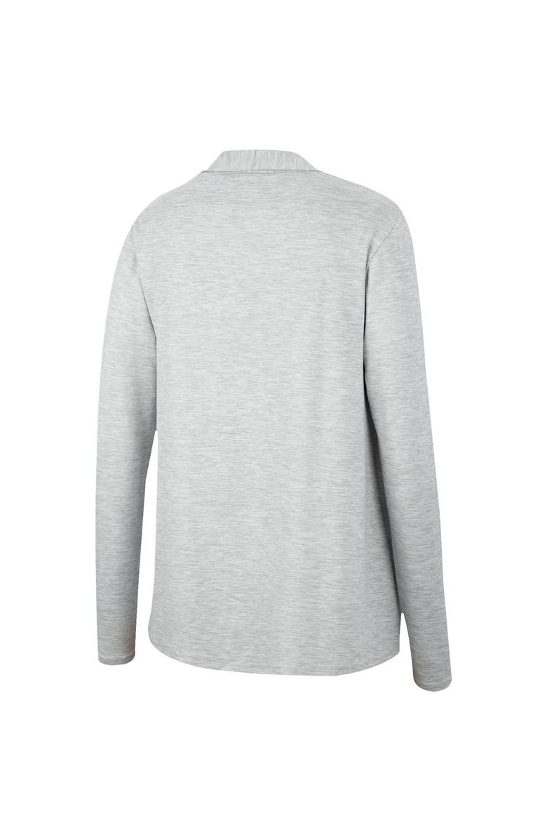 COLOSSEUM Women's Colosseum Heathered Gray Iowa Hawkeyes Charlton Open Cardigan, Alternate, color,