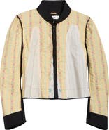 Chloé Floral Linen & Cotton Jacquard Patchwork Jacket