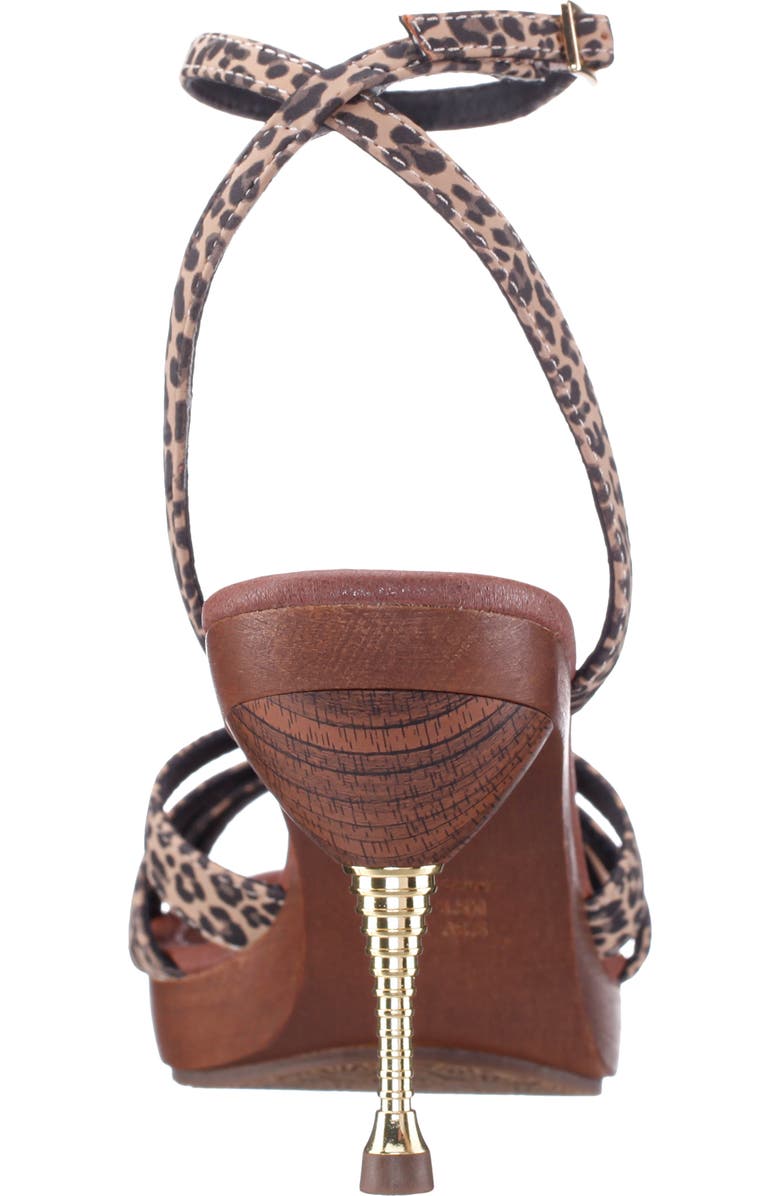 Nina Remi Ankle Strap Platform Sandal, Alternate, color, Cheetah