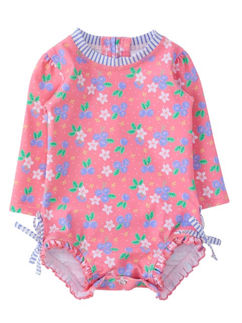 Baby Girls Long Sleeve UPF50+ One Piece Rash Guard