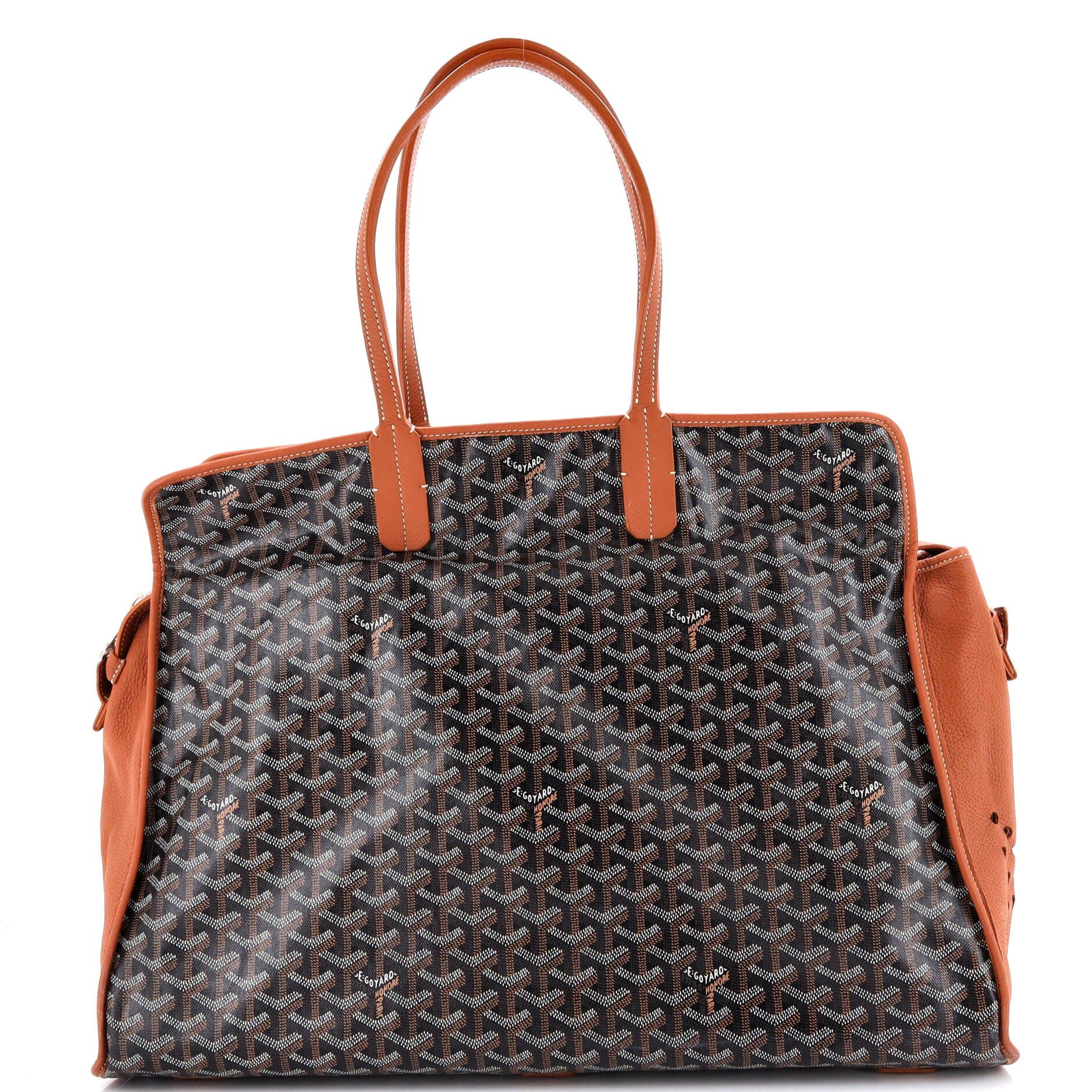 Pre-Owned Goyard Hardy Pet Carrier Coated Canvas GM, Main, color, 