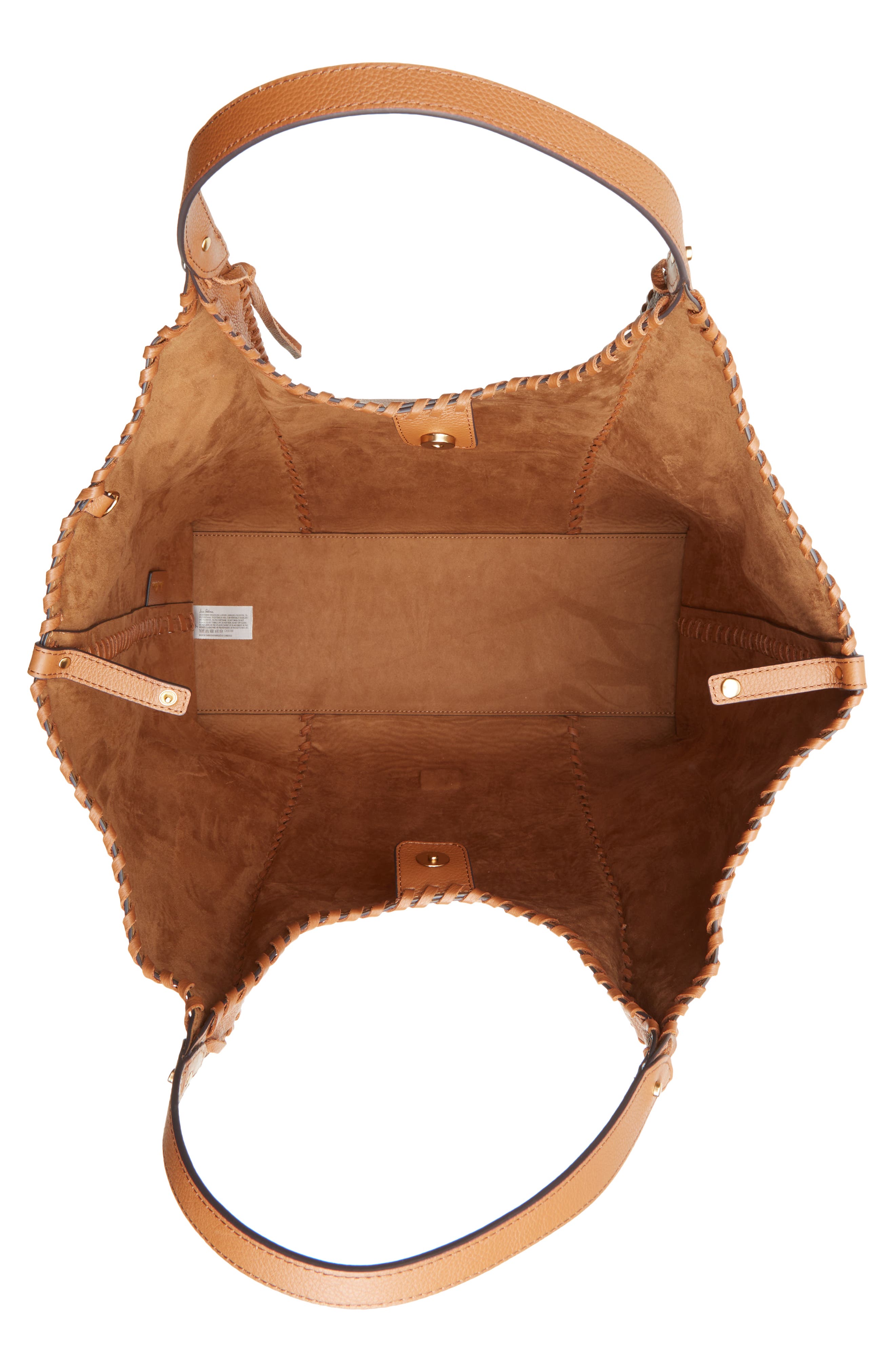 Sylvia Whipstitch Expandable Leather Tote (Women) | Nordstrom