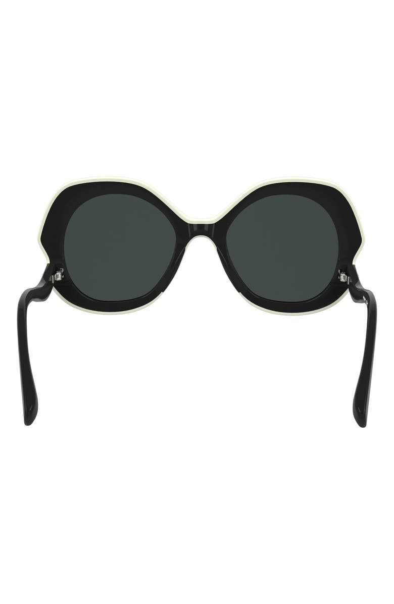 Longchamp 52mm Oval Sunglasses, Alternate, color, Dark Grey/ Black