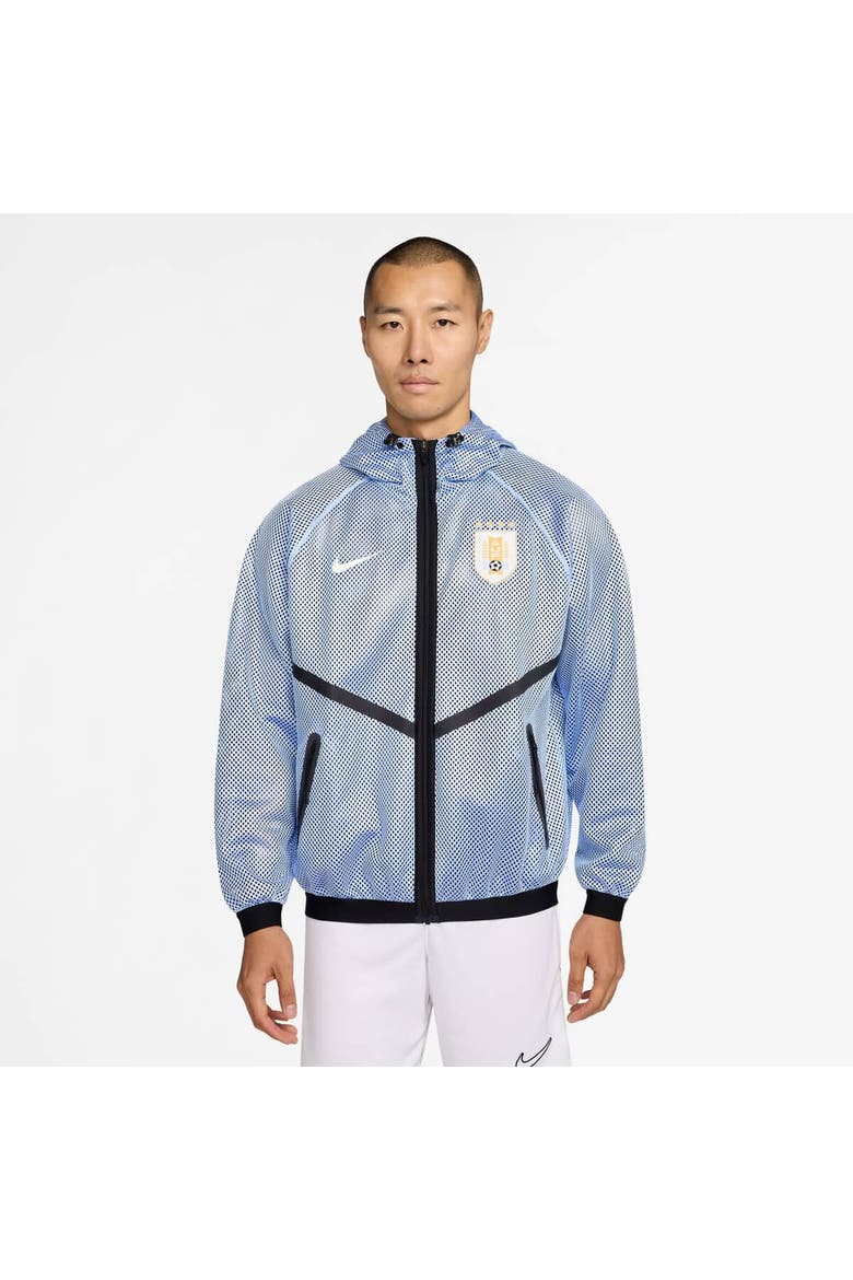 Men's Nike Light Blue Uruguay National Team 2026 Anthem Mesh Dri-FIT Full-Zip Hooded Jacket, Main, color, Light Blue