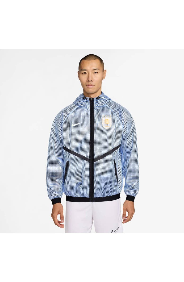 Nike Men's Nike Light Blue Uruguay National Team 2026 Anthem Mesh Dri-FIT Full-Zip Hooded Jacket, Main, color, Light Blue