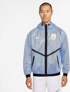 Nike Men's Nike Light Blue Uruguay National Team 2026 Anthem Mesh Dri-FIT Full-Zip Hooded Jacket