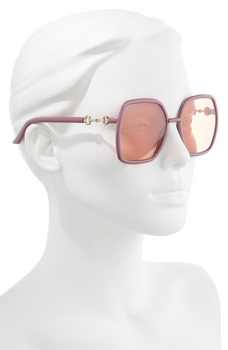 Gucci 55mm Square Sunglasses, Alternate, color,