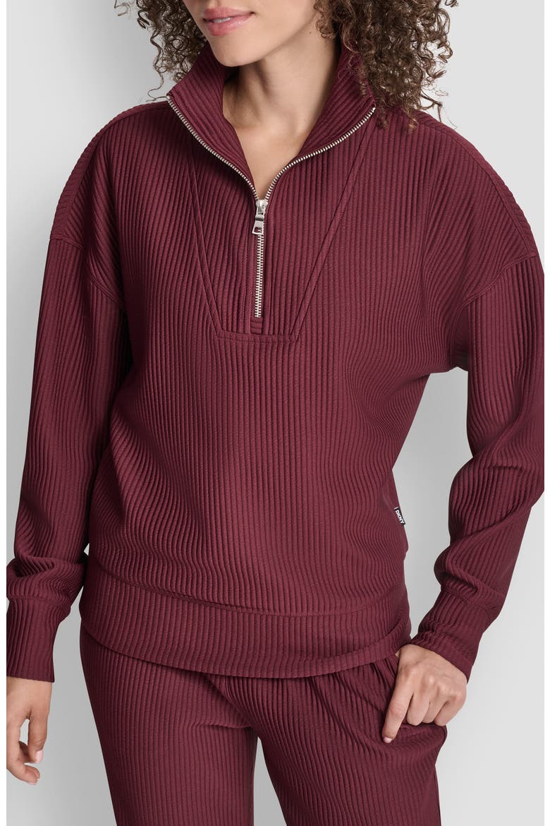 Tech Ottoman Half Zip Sweatshirt, Main, color, SYRAH