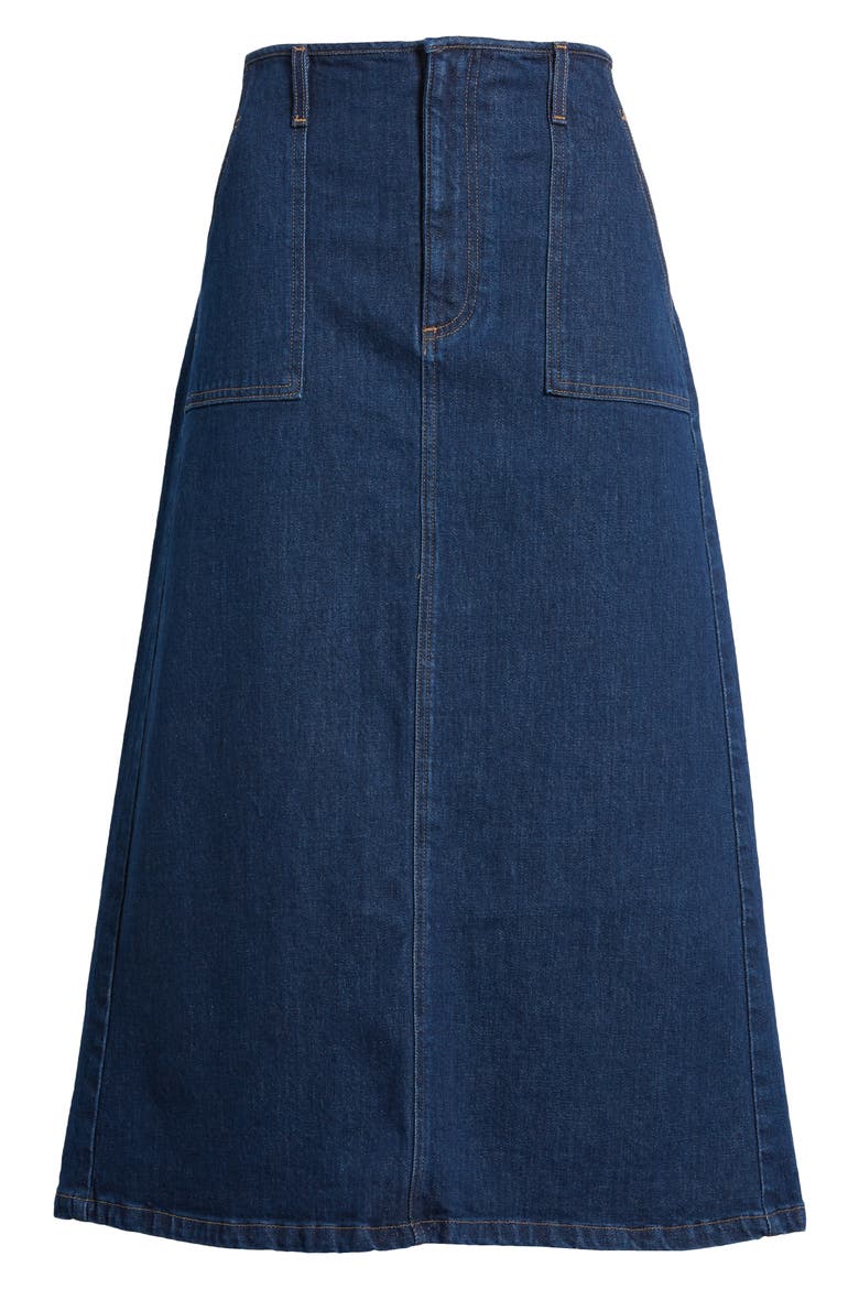 Jocelyn Denim Skirt, Alternate, color, INK