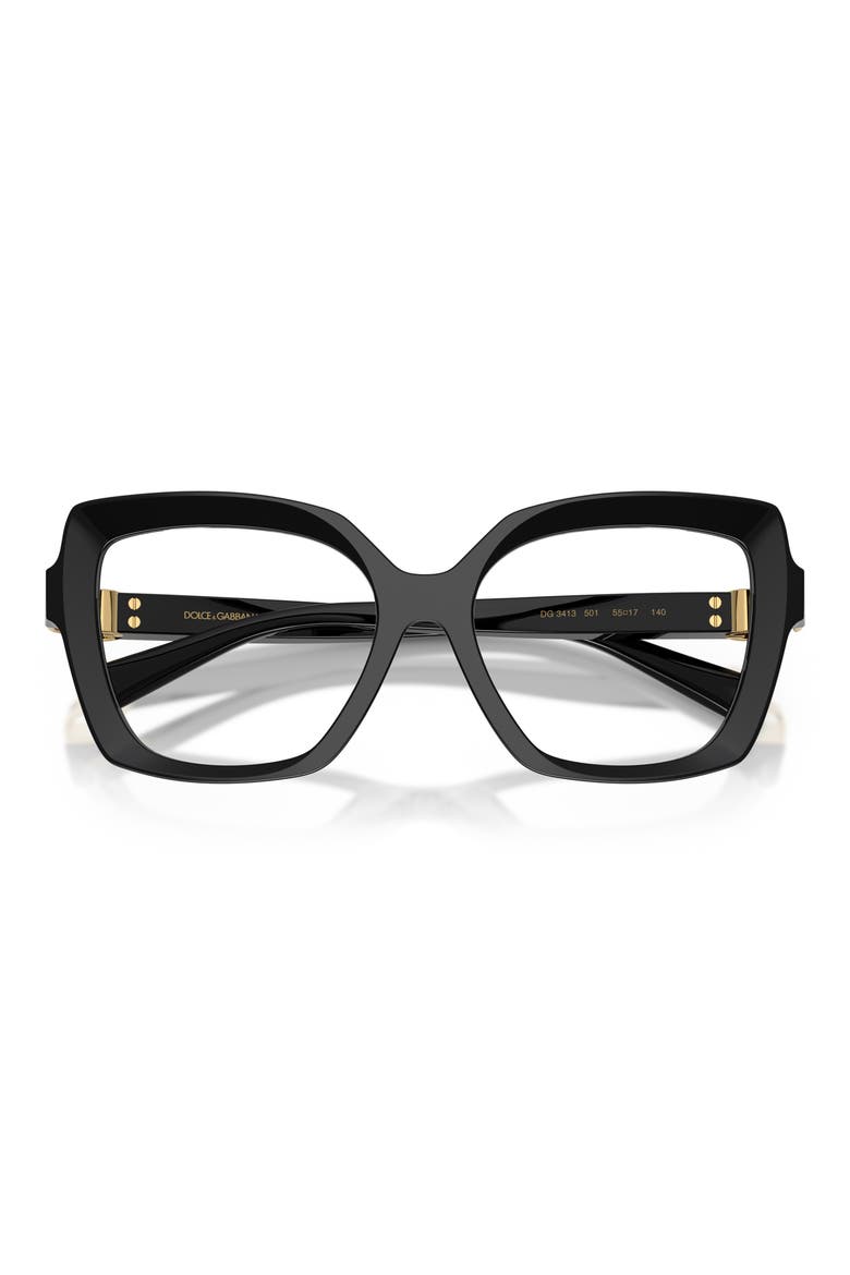 55mm Butterfly Optical Glasses, Alternate, color, BLACK