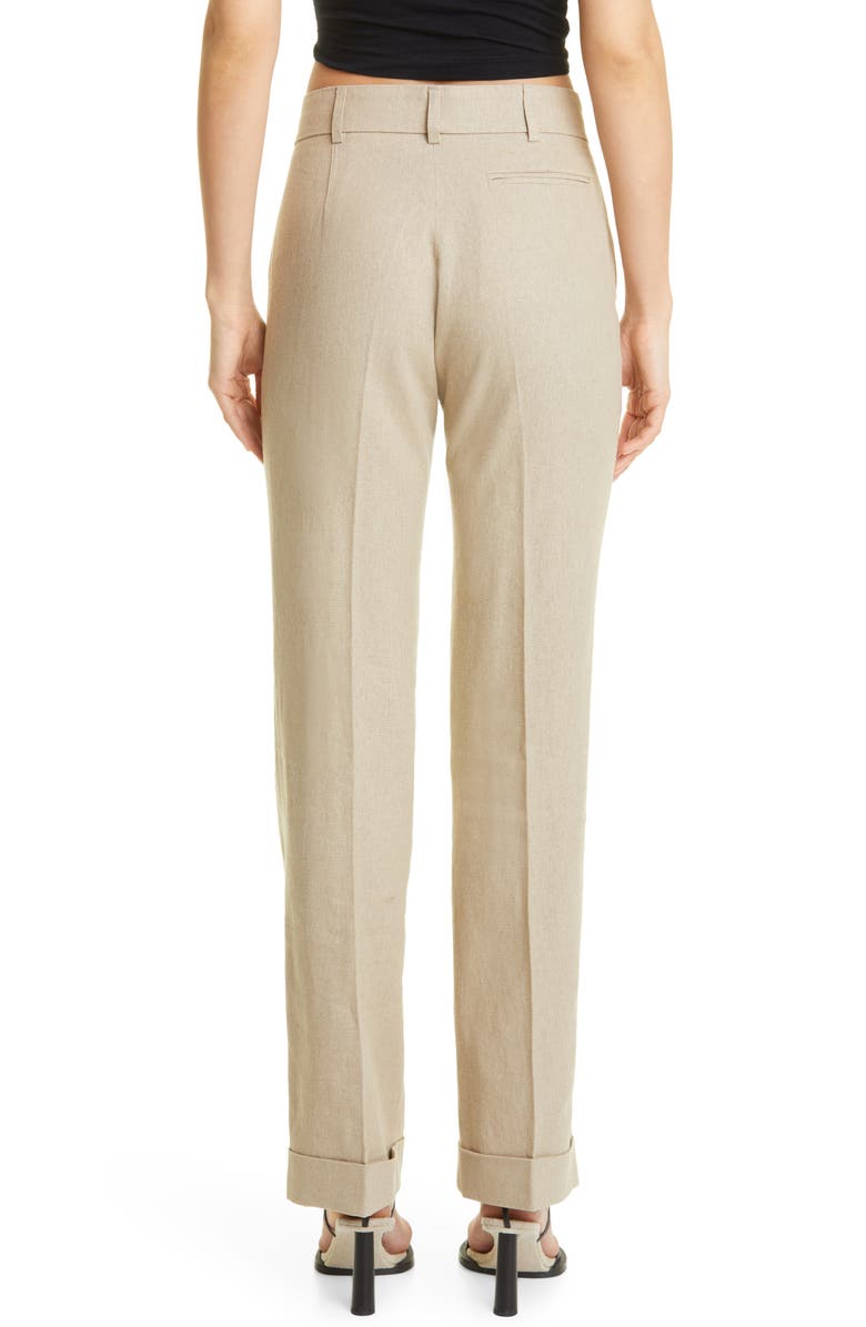 Jacquemus Le Pantalon Fresa Asymmetric Linen Trousers, Alternate, color,