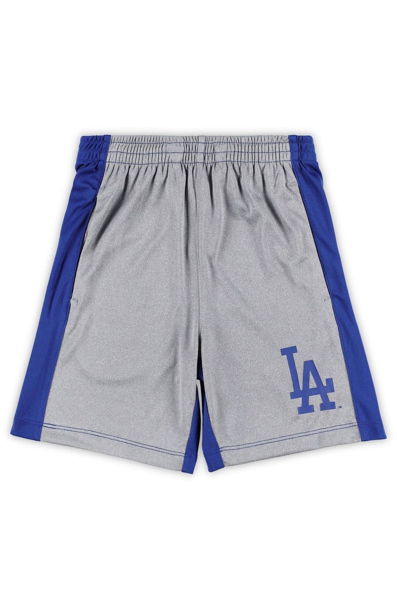 Outerstuff Infant Royal/Heather Gray Los Angeles Dodgers Stealing Homebase 2.0 T-Shirt & Shorts Set, Alternate, color, 