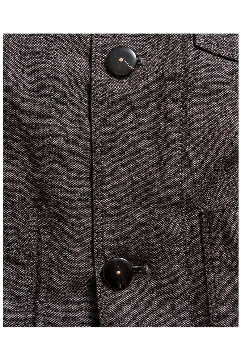 Linen & Cotton Chambray Chore Jacket, Alternate, color, CHARCOAL