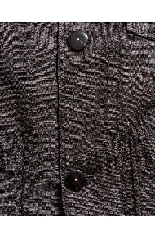 Billy Reid Chambray Chore Jacket In Gray