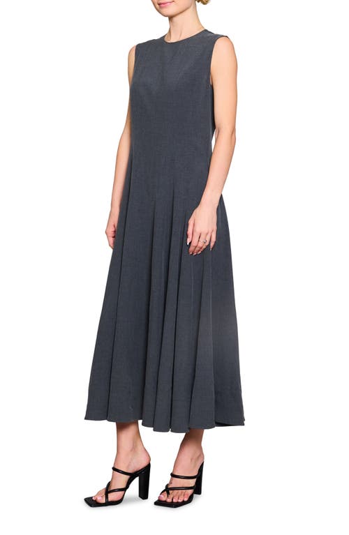 Melloday Sleeveless A-line Dress In Charcoal