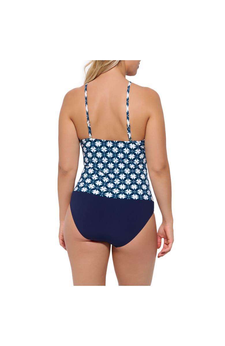 Christina Kaleidoscope Open High Neck W Key Hole One Piece, Alternate, color, 