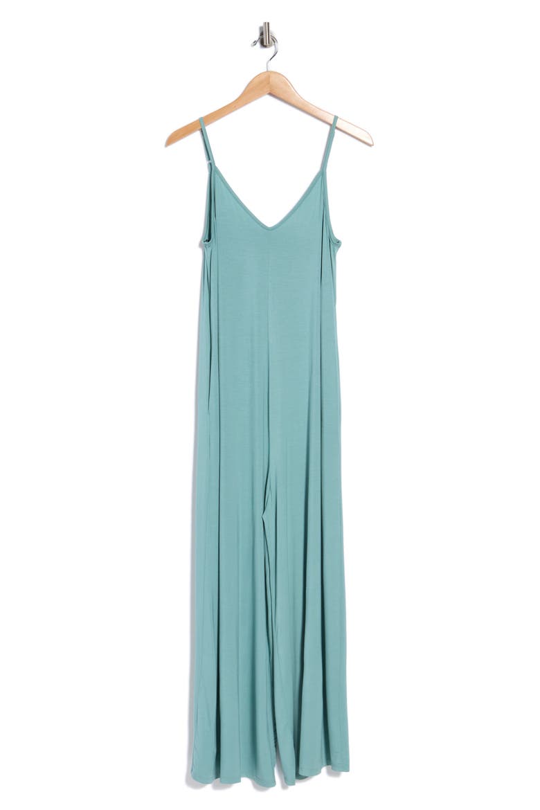 V-Neck Strappy Jumpsuit, Alternate, color, SAGE