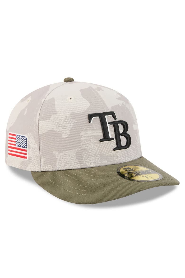 Men's New Era Light Beige/Olive Tampa Bay Rays 2025 Armed Forces Day 59FIFTY Fitted Hat, Main, color, Light Beige