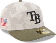 New Era Men's New Era Light Beige/Olive Tampa Bay Rays 2025 Armed Forces Day 59FIFTY Fitted Hat
