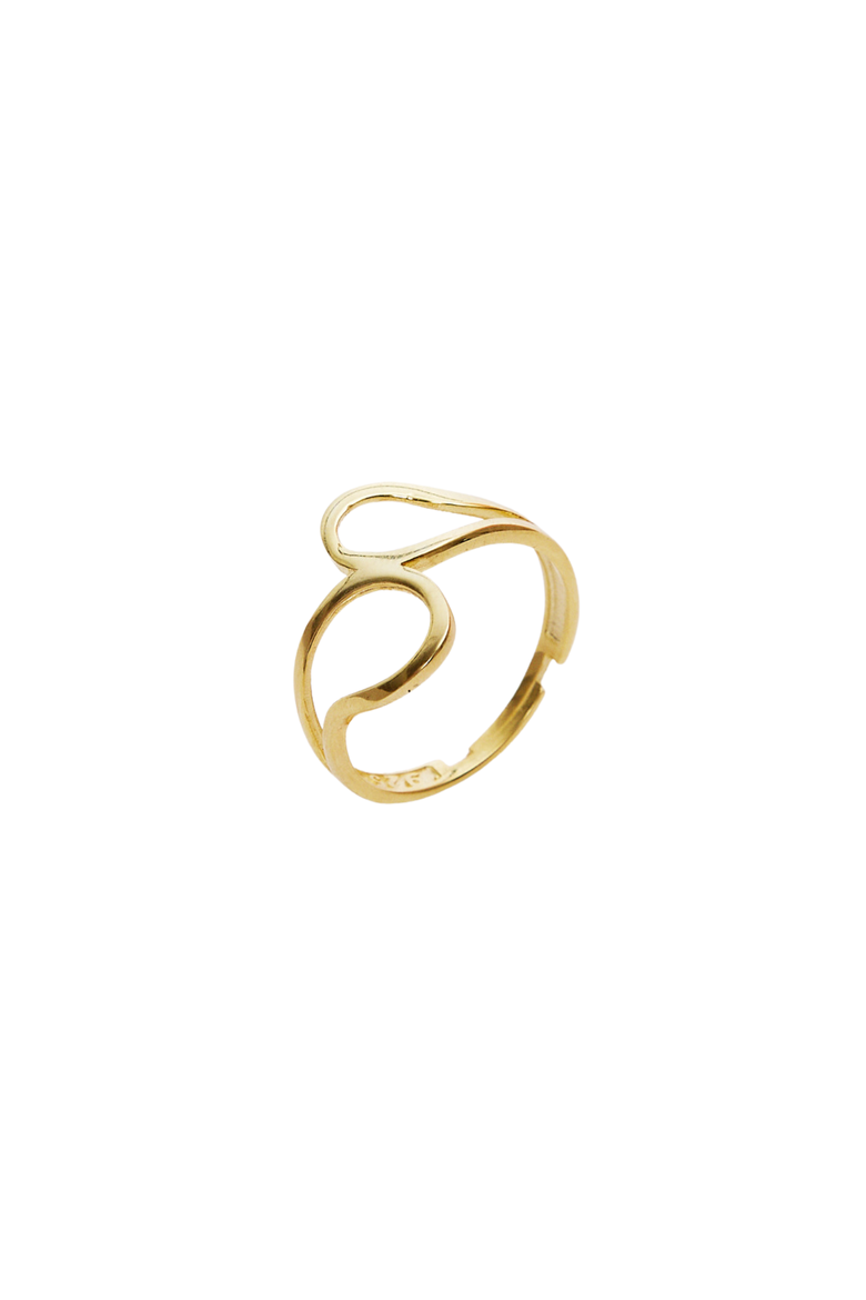 Intercepting Circles New Sterling Silver Ring, Main, color, Gold